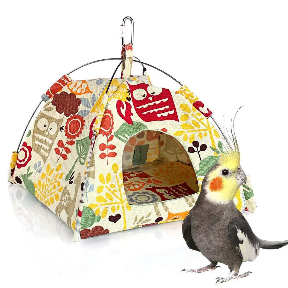 התוכי אוהל משק הבית כלובי ציפורים חיות מחמד אוגר צ ' ינצ ' ילה סנאי תלוי בד האוהל תלוי כותנה ערסל ציפורים חיות מחמד אספקה . ' - ' . 0