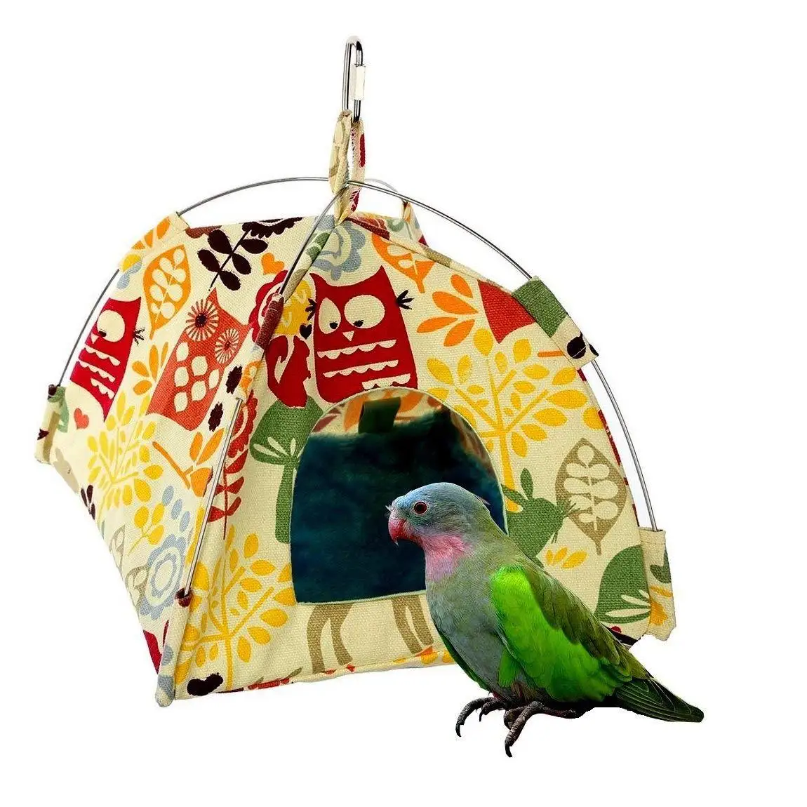 התוכי אוהל משק הבית כלובי ציפורים חיות מחמד אוגר צ ' ינצ ' ילה סנאי תלוי בד האוהל תלוי כותנה ערסל ציפורים חיות מחמד אספקה . ' - ' . 5