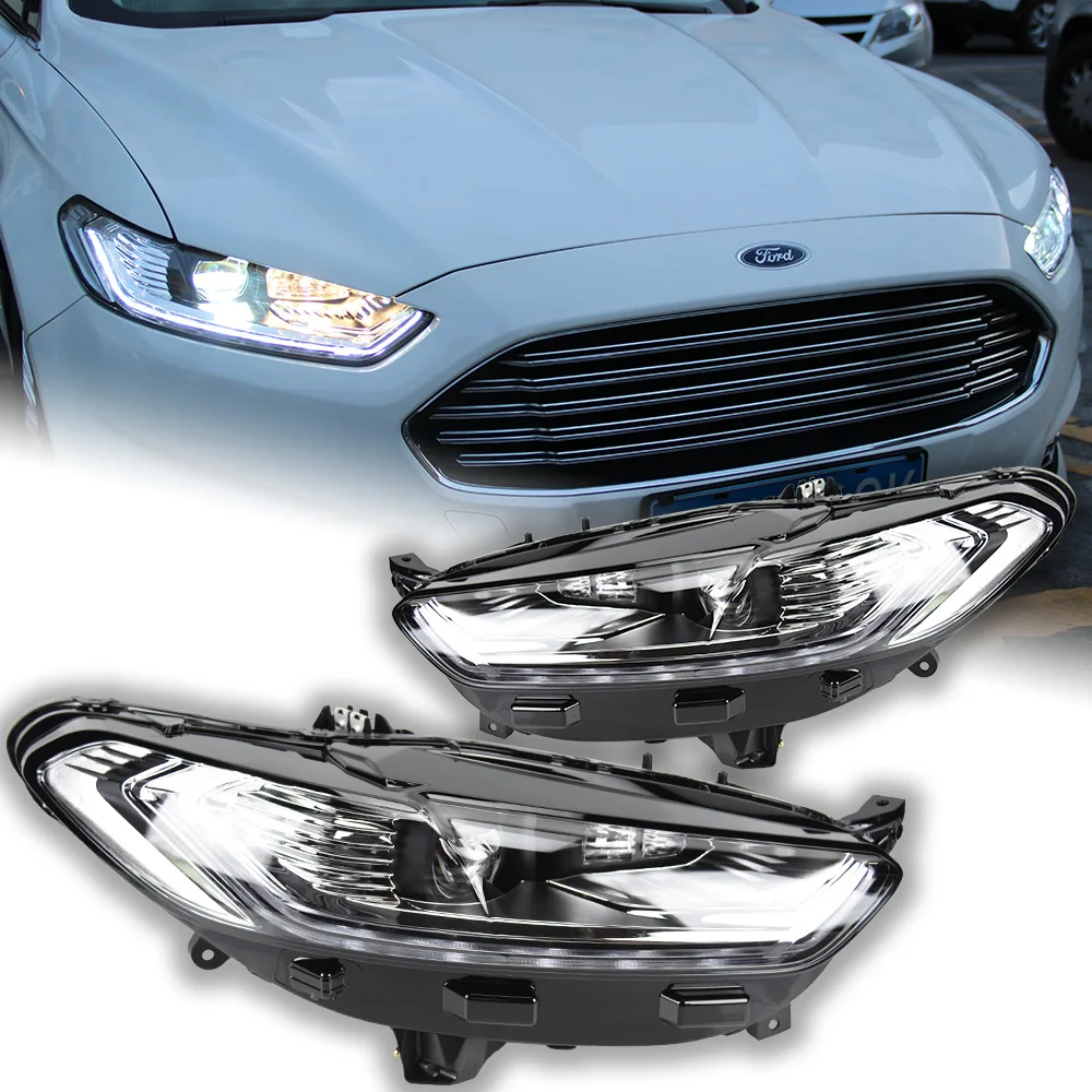 אורות רכב עבור פורד מונדיאו פנס עדשת המקרן היתוך דינמי אות ראש מנורת LED פנסי Drl אביזרי רכב . ' - ' . 3