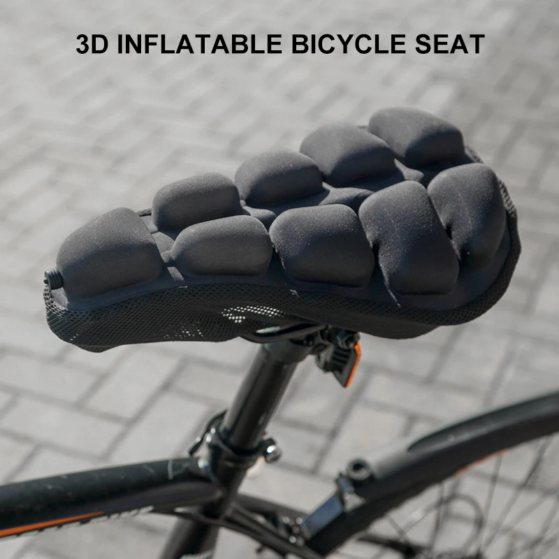 אופני ההרים 3D אוכף לכסות לנשימה רכה מושב האופניים כרית מתנפחת Shockproof TPU כרית אוויר מושב האופניים אופניים אביזרים . ' - ' . 0