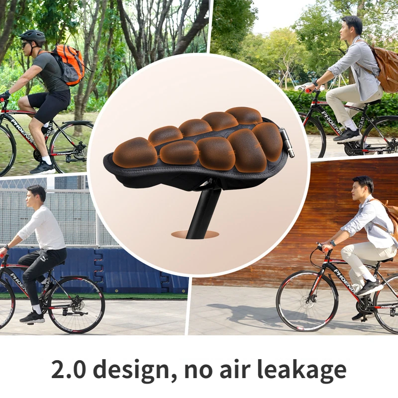 אופני ההרים 3D אוכף לכסות לנשימה רכה מושב האופניים כרית מתנפחת Shockproof TPU כרית אוויר מושב האופניים אופניים אביזרים . ' - ' . 3