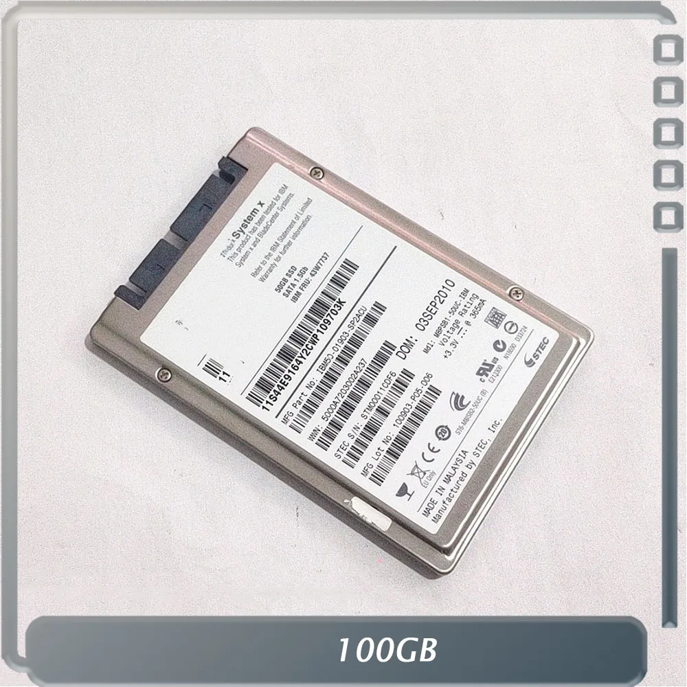 100GB עבור IBM System X 00W1120 00W1121 00W1124 SATA 6.0 Gb מצב מוצק דיסק 2.5 אינץ . ' - ' . 0