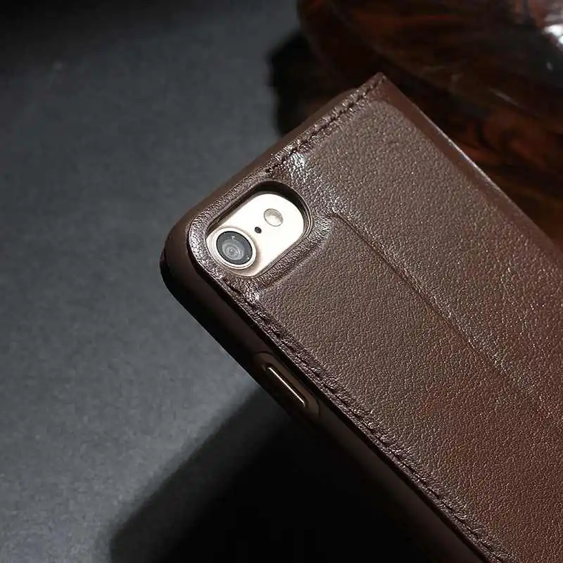 מקורית נרתיק עור עבור Iphone 7 7 8 פלוס SE 2020 במקרה להציג חלון מגנטי כיסוי מגן Coque עבור Iphone 8 7Plus Case Flip . ' - ' . 4