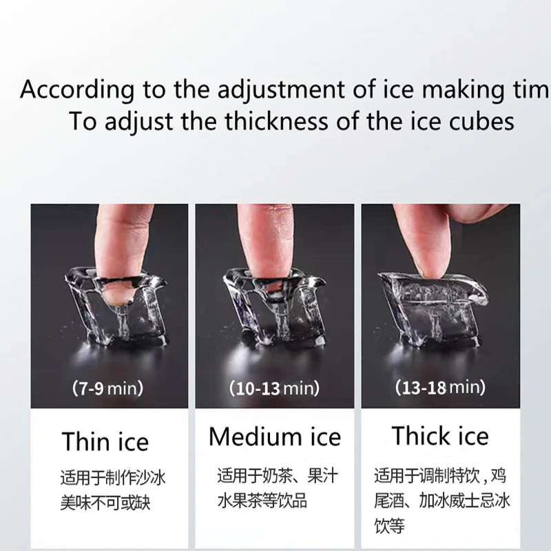 מכונת קרח חכם מסחרי אוטומטית של קוביות קרח היוצר צורת ריבוע קרח שהופך את המכונה הביתה קפואים מוצרי חשמל . ' - ' . 5