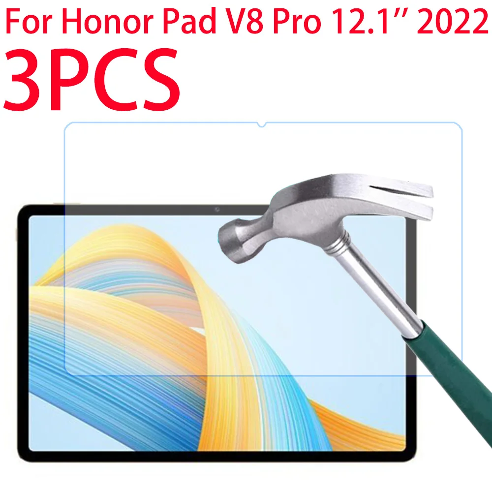 3 חבילות מזג זכוכית מגן מסך עבור Huawei הכבוד משטח V8 Pro 12.1 אינץ ' 2022 רוד-W09 על משטח V8 Pro 12.1 סרט מגן . ' - ' . 0