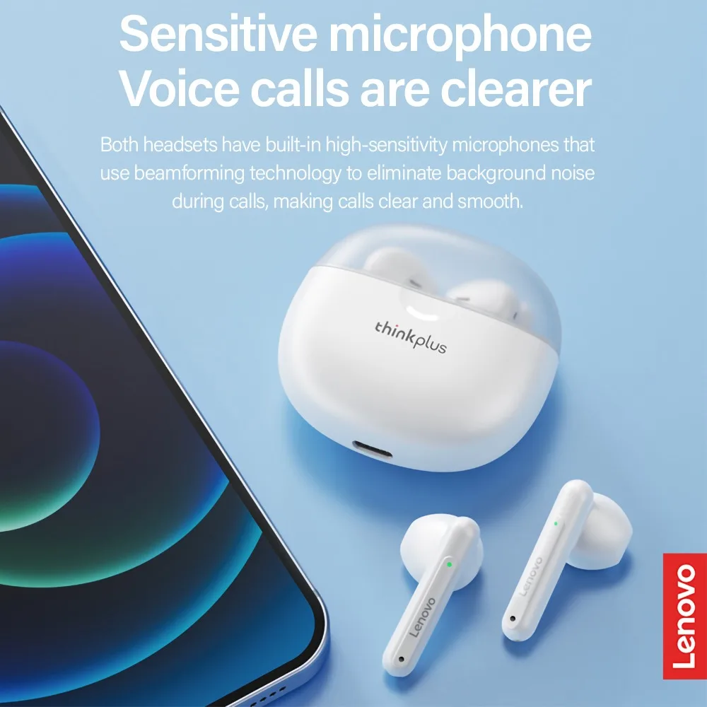 Lenovo LP1 Pro TWS אוזניות אלחוטיות Bluetooth אוזניות עמיד למים ספורט אוזניות הפחתת רעש אוזניות עם מיקרופון . ' - ' . 5
