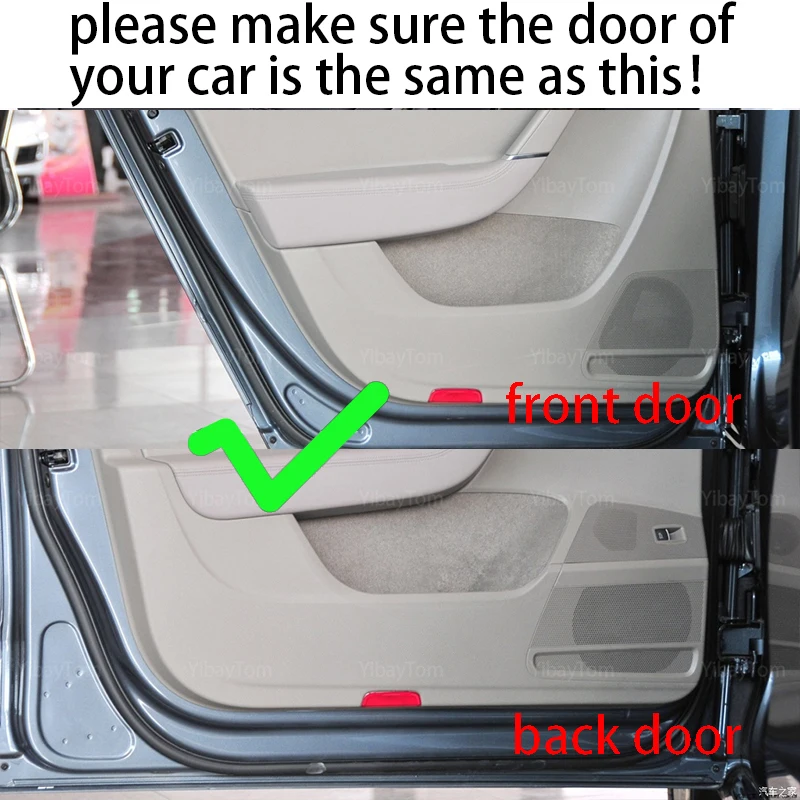 הגנה שטיח הדלת בפנים שומר בצד הקצה לכסות את דלת המכונית אנטי לבעוט משטח המדבקה על פולקסווגן פולקסווגן CC 2009 עד 2012, 7P אביזרים . ' - ' . 1