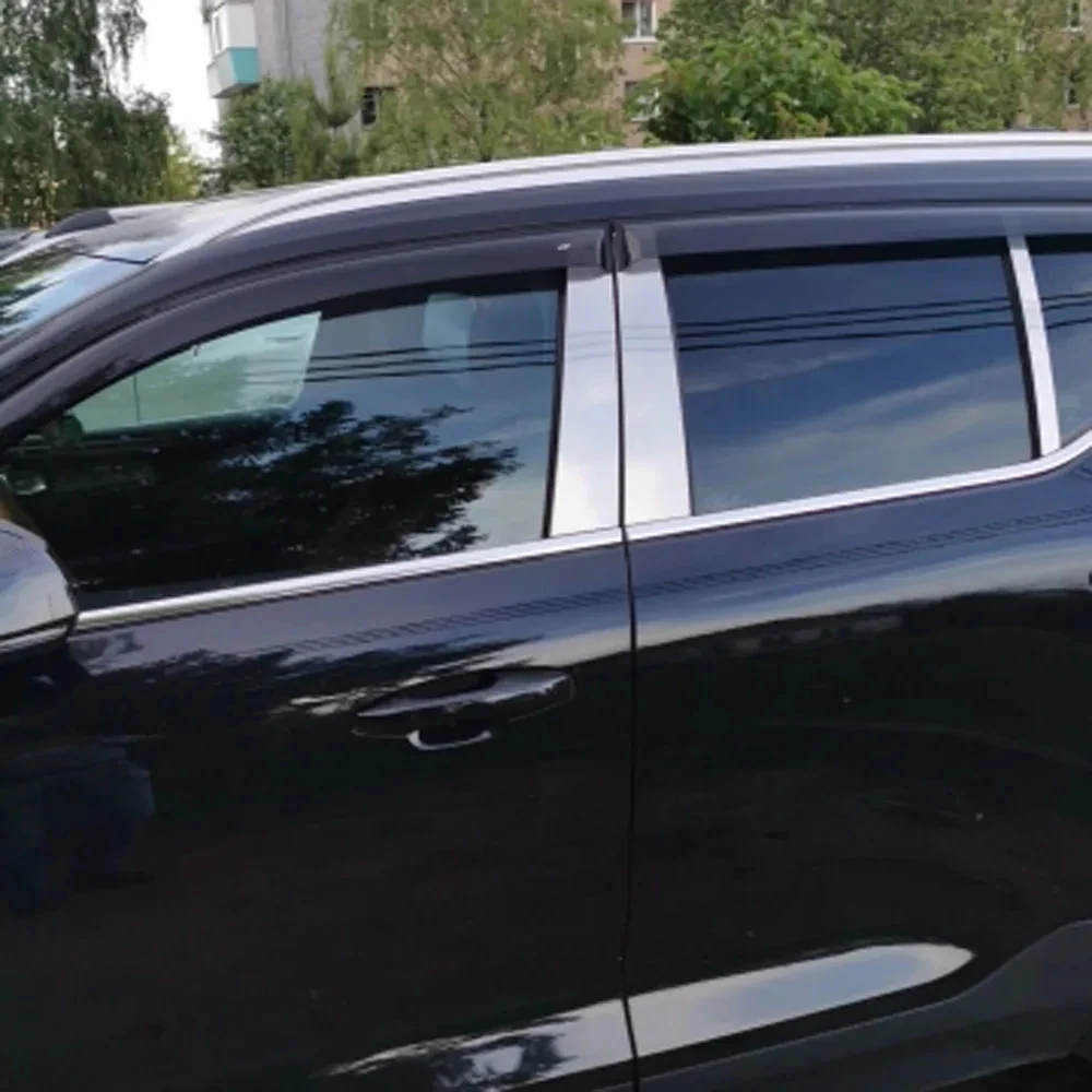 עבור וולוו XC40 XC 40 2018 2019 2020 2021 חלון B C עמוד פוסט טור Trims רצועת חיפוי נירוסטה סגנון רכב אביזרים . ' - ' . 4