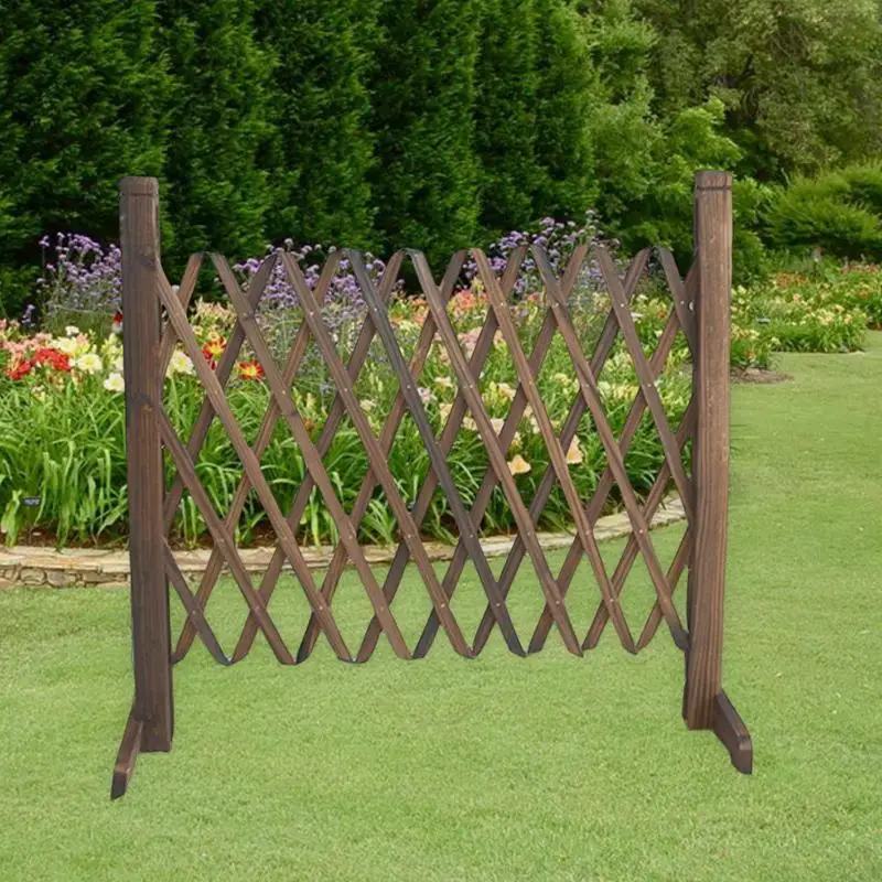 נשלפת הרחבת גדר דקורטיבית קיפול גדר עץ מחמד שער בטיחות גדר פטיו גן קישוט הדשא . ' - ' . 3