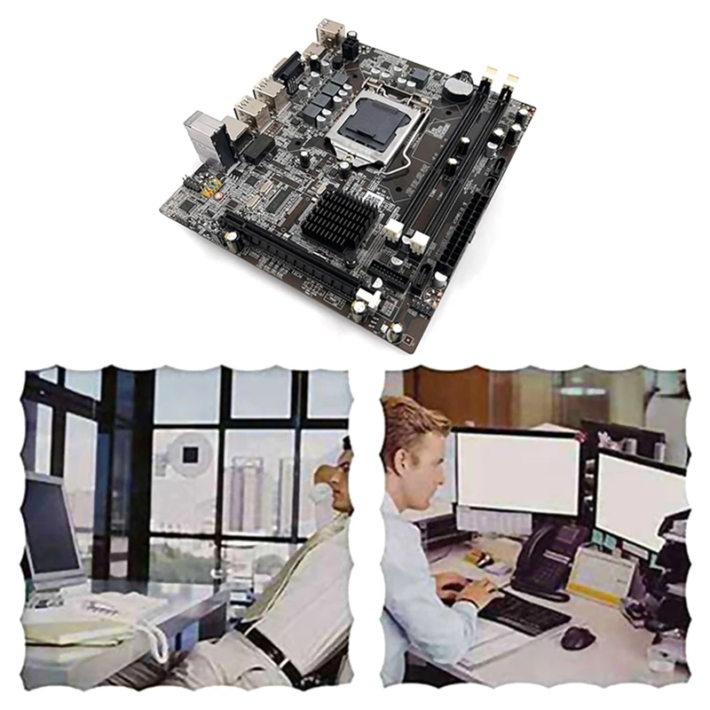 1 סט H55 לוח האם LGA1156 תומך I3 530 I5 760 סדרת מעבד זיכרון DDR3 עם I3 550 CPU . ' - ' . 1