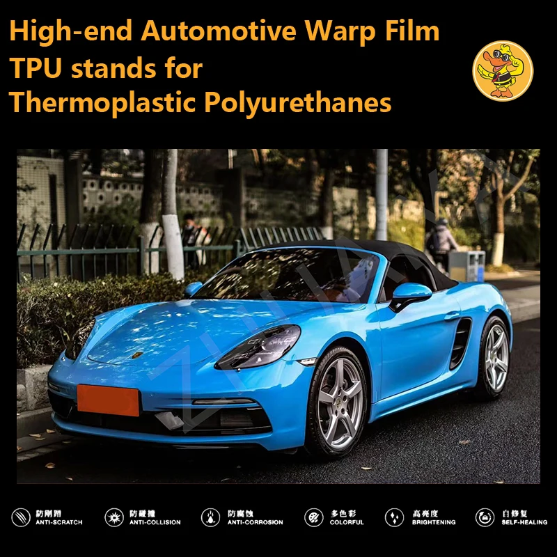 High-end רכב TPU מדבקות רכב vinilo adhesivo פארא אוטומטי לעטוף ויניל מכסה את הסרט voiture צבע מיאמי כחול 152*18M . ' - ' . 0