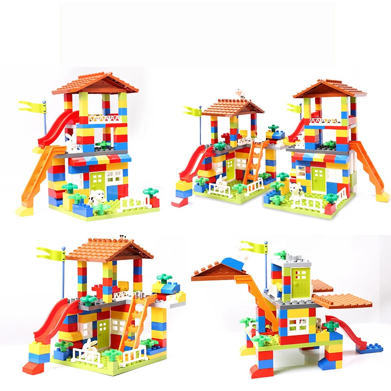 ילדים של הורה-ילד פאזל צבעוני העיר גג הבית גדול חלקיקים דגם בניין צעצוע . ' - ' . 1