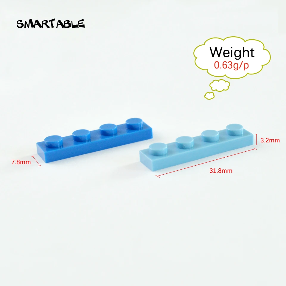 Smartable צלחת 1X4 אבני הבניין חלקים לוגו DIY חינוכי צעצועים יצירתי תואם המותגים הגדולים 3710 מתנה MOC 158pcs/הרבה . ' - ' . 2