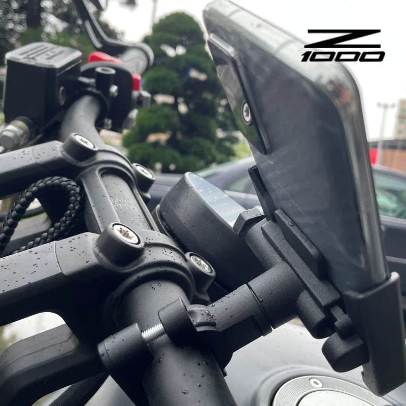 על קאוואסאקי Z1000 Z1000SX Z1000/SX 2019 2020 2021 2022 אופנוע טלפון נייד בעל GPS Navigator המראה תושבת הכידון . ' - ' . 3