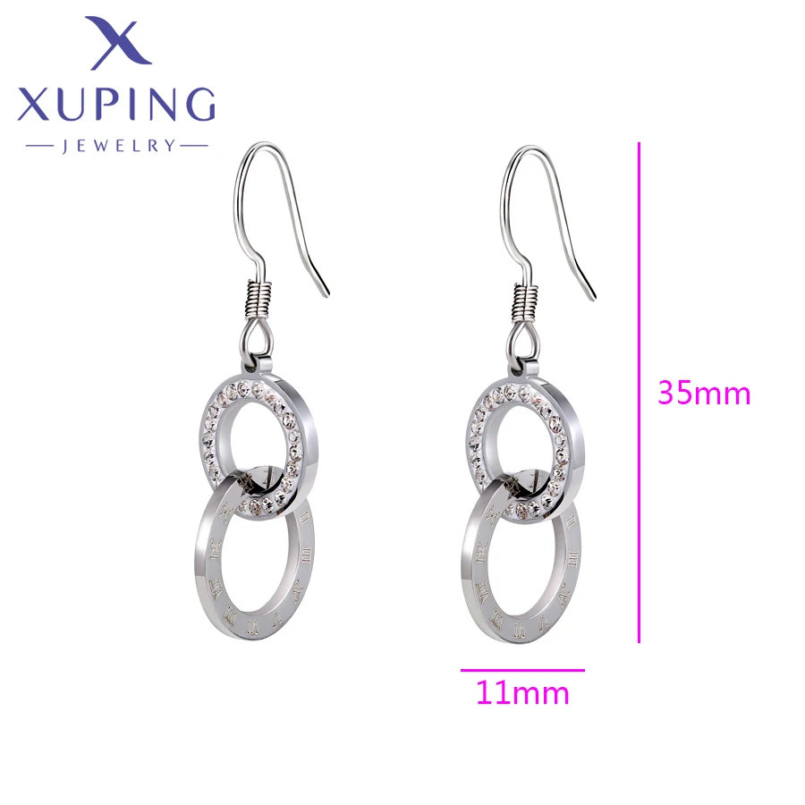 Xuping תכשיטים נירוסטה סגנון זרוק עגיל לנשים מתנת יום הולדת T000701084 . ' - ' . 1
