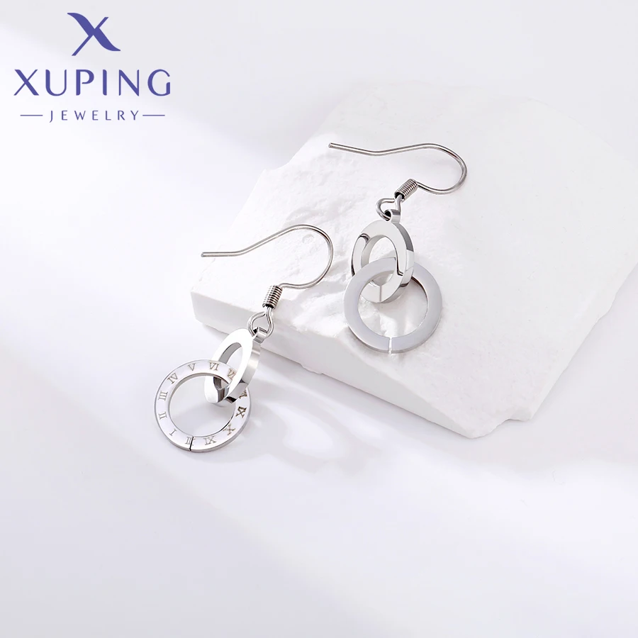 Xuping תכשיטים נירוסטה סגנון זרוק עגיל לנשים מתנת יום הולדת T000701084 . ' - ' . 2