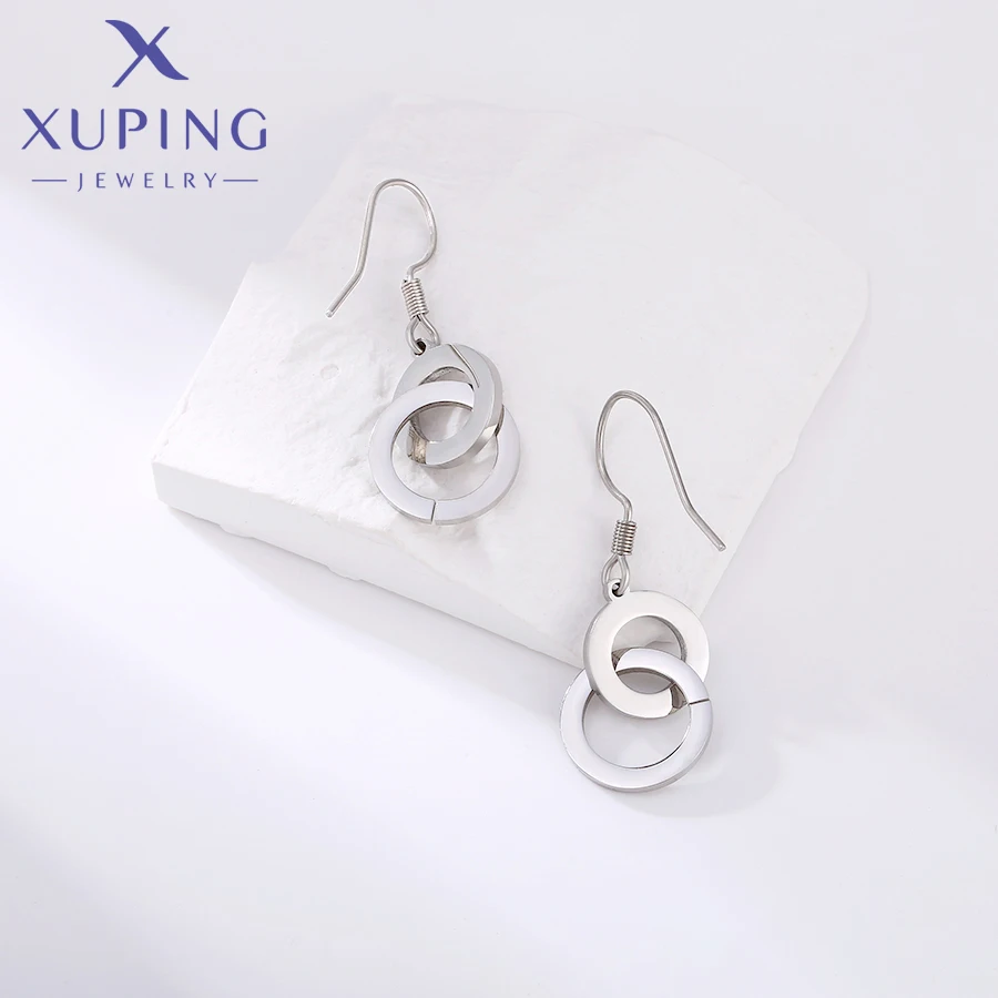 Xuping תכשיטים נירוסטה סגנון זרוק עגיל לנשים מתנת יום הולדת T000701084 . ' - ' . 3