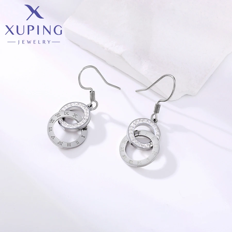 Xuping תכשיטים נירוסטה סגנון זרוק עגיל לנשים מתנת יום הולדת T000701084 . ' - ' . 4