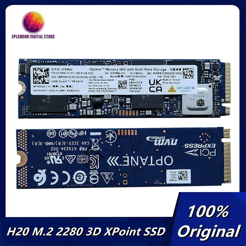 מקורי H20 32G+1TB, 32G+512GB M. 2 2280 NVME PCIe3.0 3D XPoint SSD Intel Optane . ' - ' . 0