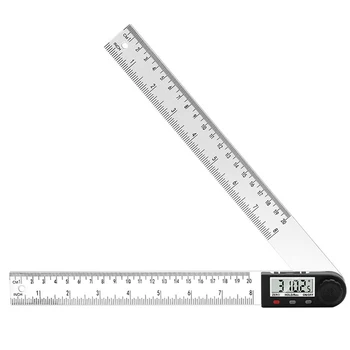 0-200mm דיגיטלי מד Inclinometer אלקטרוני Goniometer זווית דיגיטלי פלסטיק Finder מד זווית, סרגל