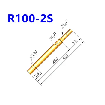 100PCS/חבילה של מבחן מחט מחט שרוול R100-2 ריתוך חוט בדיקה שרוול 1.67 מ 