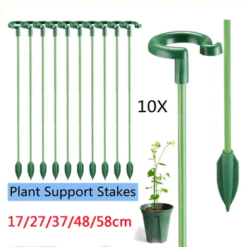 10pcs צמח פרח תמיכה רוד לשימוש חוזר הגנת הצומח קבוע כלים ציוד גינון ירקות סוגר סוגריים.