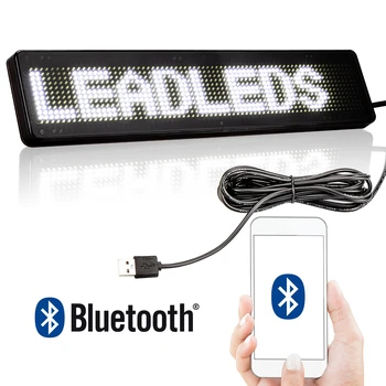 23CM Bluetooth המכונית Led תצוגת סימן 12*72 פיקסלים הלבן נע הודעה לתכנות גלילה Led עבור רכב חלון אחורי