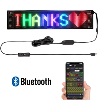37cm Bluetooth LED מטריקס מסך RGB החכם בקרת יישום גמיש Led תצוגת תבנית לוח גרפיטי אנימציה טקסט תצוגה