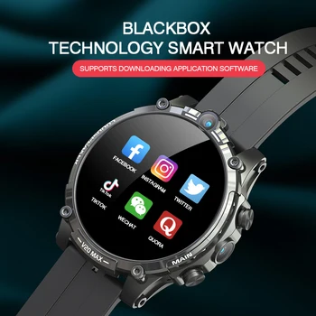 4G מלא Netcom V20MAX גברים smartwatch לאינטרנט להוריד אפליקציה משחק וידאו לחץ דם קצב לב מוסיקה המצלמה הודעת תזכורת.