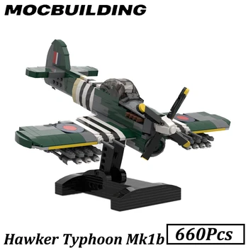 660Pcs מלחמת העולם השנייה קרב מטוסי הוקר טייפון Mklb MOC בניין מודל DIY חינוך לבנים צעצוע של ילדים מתנה