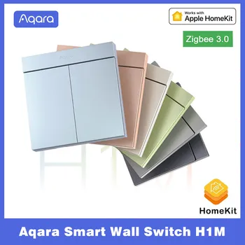 Aqara חכם מפסק בקיר H1M עם נייטרלי מארס-טק 6 צבעים אלחוטית מפתח מתג האור Zigbee מרובים מצבי שליטה על Homekit