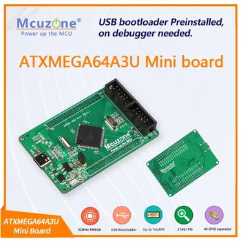 ATxmega64A3U מיני לוח USB תוכנית PDI JTAG XMEGA64A3 U 64A3U ATMEL AVR שבב 7UART
