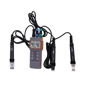 AZ86031 מים דיגיטלי באיכות מד למדידת PH/מוליכות/מליחות/חמצן מומס/טמפרטורה בדיקת המכשיר ימית