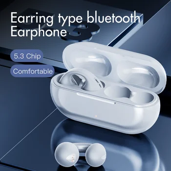 Bluetooth 5.3 אוזניות אלחוטיות זמן המתנה ארוך אוזניים תלויות אוזניות Earclip עגיל ספורט מוסיקה אוזניות תאימות חזקה