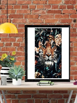 Full-Square-Round-Diamond-Embroidery-DIY-Diamond-Painting-Cross-Stitch-Drill-Tiger-Lion-Face-Flowers-Picture3