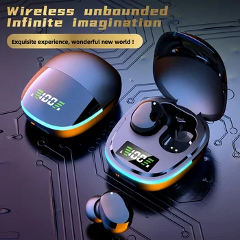 G9S Bluetooth אוזניות Wireless Gaming Headset 5.3 עם טעינה תיק תצוגה דיגיטלית בקרת מגע אוזניות אוזניות עם מיקרופון