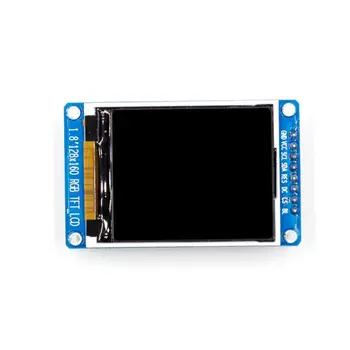 ILI9341 זווית ראייה רחבה 1.8 אינץ ' TFT-LCD, מסך תצוגה 18 Pin 128x160 ריתוך הלחמה 4 חוט ממשק SPI תאורה אחורית