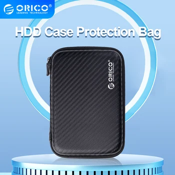ORICO 2.5 דיסק קשיח מקרה נייד דיסק קשיח להגנה תיק חיצוני 2.5 אינץ ' כונן קשיח/אוזניות/U דיסק כונן הדיסק הקשיח תיק שחור