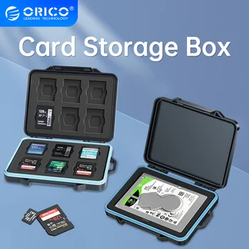 ORICO SD תיבת אחסון תיק עמיד למים מיקרו SD בעל HDD/TF/CF/SD כרטיס זיכרון בעל מארגן תיק עם תוויות