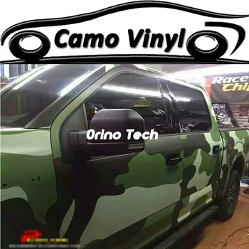 ORINO ירוק צבאי ויניל הסוואה הסרט לעטוף צבא מכונית ירוקה לעטוף את המדבקה עם אוויר חינם בועה רכב Wrpping סרט