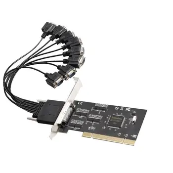 PCI כרטיס מתאם Pci ל-8 יציאות RS232 DB-9 Com PCI סדרתי תעשייתי בקר i/O של המחשב כרטיס הרחבה