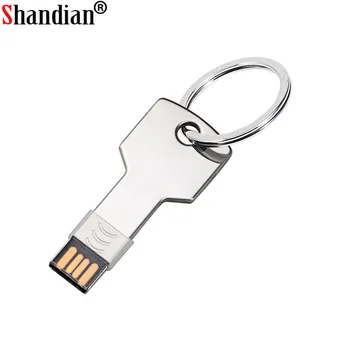 SHANDIAN Metalen Mini USB כונן הבזק 128 ג ' יגה בייט 64GB 32GB pendrive השתלמות הבזק מסוג USB מקל כונן עט 4gb16gb 32gb 64gb 128gb מקל USB