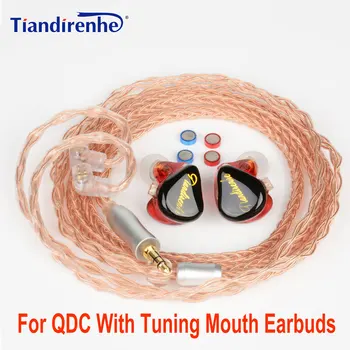 Tiandirenhe TD09 HIFI אוזניות IEM 0.78 שרף אוזניות דינמיות כוונון הפה DJ הבמה ספורט קריסטל יחיד נחושת שדרוג כבל