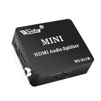 Wiistar HDMI אודיו ספליטר R / L Spdif אודיו עם 2.1 / 5.1 ch HDMI Audio Extractor HDMI ל HDMI אודיו ספליטר משלוח חינם