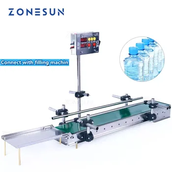 ZONESUN אוטומטי מכונת מילוי עם מסוע קטן בקרה דיגיטלית עמיד למים מיץ משקה חלב נוזלי מילוי