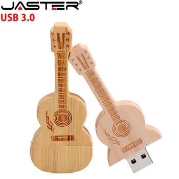 ג ' סטר לוגו מותאם אישית מעץ גיטרה pendrive הבזק של usb 2.0 זיכרון 4GB 8GB 16GB 32GB 64GB מתכת מחזיק מפתחות מתנה