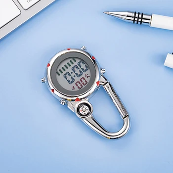 דיגיטלי Carabiner קליפ שעונים שעון ספורט אופנה אלקטרוני זוהר שעון גברים הרים שעונים מתנה