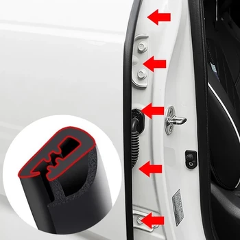 דלת המכונית חותם רצועת גומי דלת המכונית בצד איטום Weatherstrip עבור רכב עמיד למים רעש בידוד איטום אוטומטי הגנה