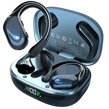 חדש TWS Bluetooth אוזניות עם מיקרופון,ספורט EarHook אוזניות אלחוטיות סטריאו אוזניות עמיד למים, זמן המתנה עבור טלפונים ניידים