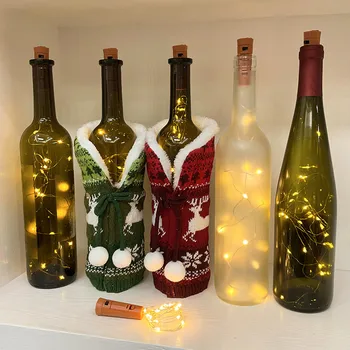 חיצונית 10pcs LED בקבוק יין הפקק אור גרלנד חג המולד חוטי נחושת מחרוזת אורות חג, מסיבת חתונה עיצוב בר פיות המנורה